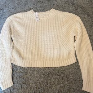 White cropped pacsun sweater with tags